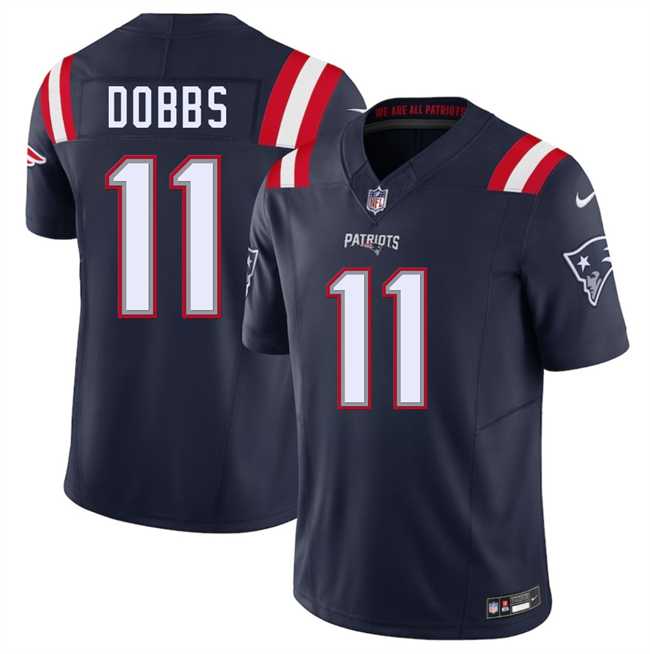 Men & Women & Youth New England Patriots #11 Joshua Dobbs Navy 2025 F.U.S.E. Vapor Limited Stitched Jersey->new england patriots->NFL Jersey